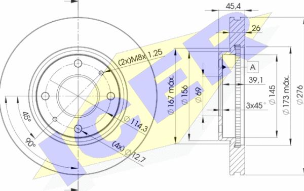 Icer 78BD6070-2 - Тормозной диск autosila-amz.com