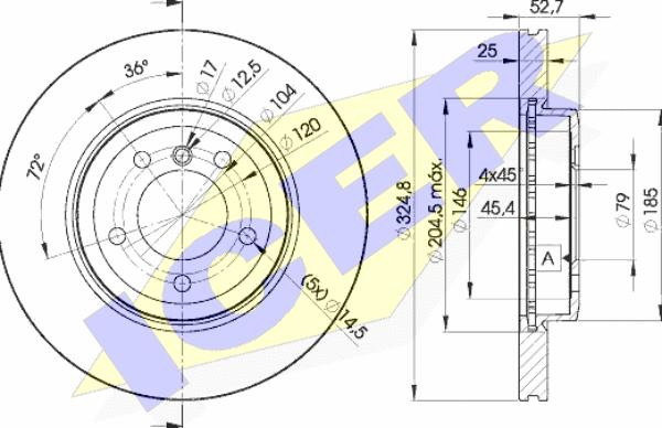 Icer 78BD6071-2 - Тормозной диск autosila-amz.com