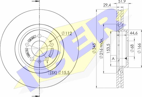 Icer 78BD6078-2 - Тормозной диск autosila-amz.com