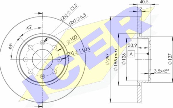 Icer 78BD0918-2 - Тормозной диск autosila-amz.com