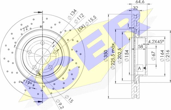 Icer 78BD0419-1 - Тормозной диск autosila-amz.com