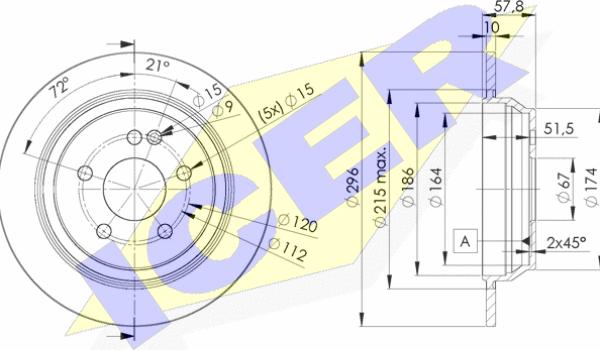 Icer 78BD0416-2 - Тормозной диск autosila-amz.com