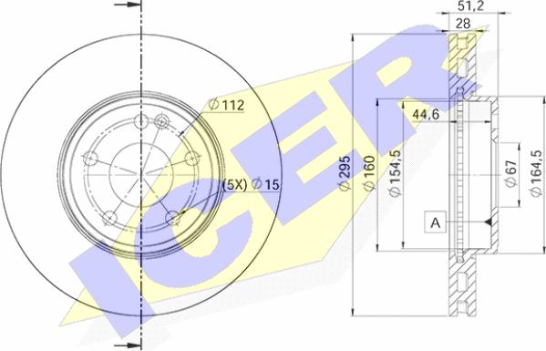 Icer 78BD0122-2 - Тормозной диск autosila-amz.com