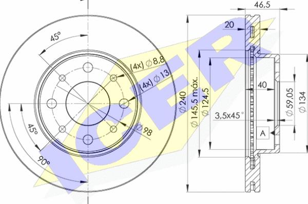 Icer 78BD0178-2 - Тормозной диск autosila-amz.com