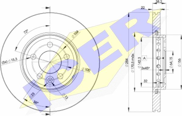 Icer 78BD0844-2 - Тормозной диск autosila-amz.com