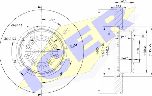 Icer 78BD0805-2 - Тормозной диск autosila-amz.com