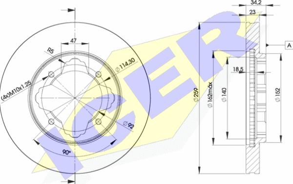 Icer 78BD0836-2 - Тормозной диск autosila-amz.com