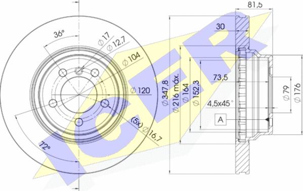 Icer 78BD0267-2 - Тормозной диск autosila-amz.com