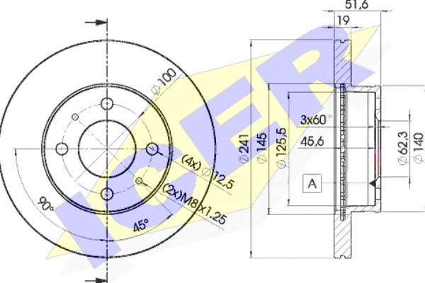 Icer 78BD1017-2 - Тормозной диск autosila-amz.com