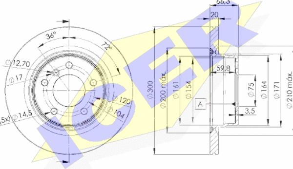 Icer 78BD3406-2 - Тормозной диск autosila-amz.com