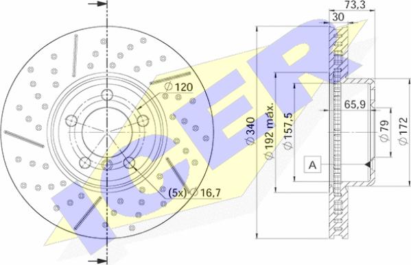 Icer 78BD3419-2 - Тормозной диск autosila-amz.com