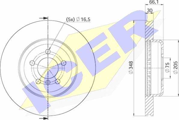 Icer 78BD3554-2 - Тормозной диск autosila-amz.com