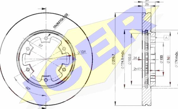 Icer 78BD3101-2 - Тормозной диск autosila-amz.com