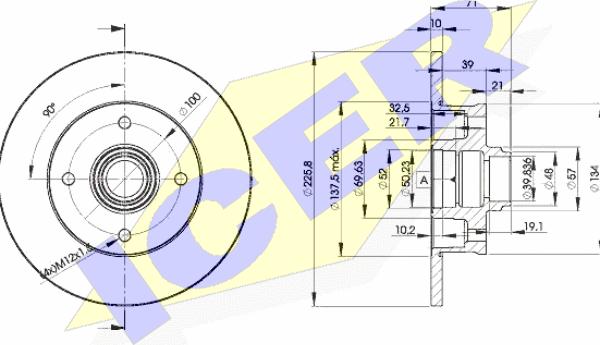 Icer 78BD3393-1 - Тормозной диск autosila-amz.com