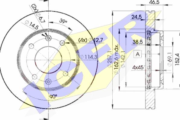 Icer 78BD2902-2 - Тормозной диск autosila-amz.com