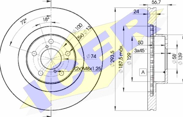 Icer 78BD2630-2 - Тормозной диск autosila-amz.com