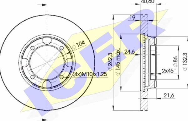 Icer 78BD2135-2 - Тормозной диск autosila-amz.com