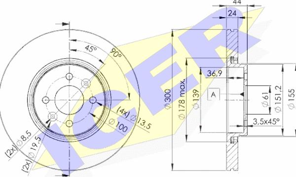 Icer 78BD7897-2 - Тормозной диск autosila-amz.com