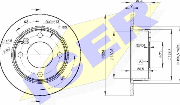 Icer 78BD7811-2 - Тормозной диск autosila-amz.com