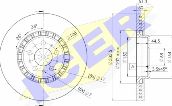 Icer 78BD7301-2 - Тормозной диск autosila-amz.com