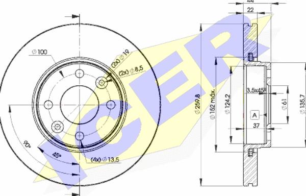 Icer 78BD7795-2 - Тормозной диск autosila-amz.com