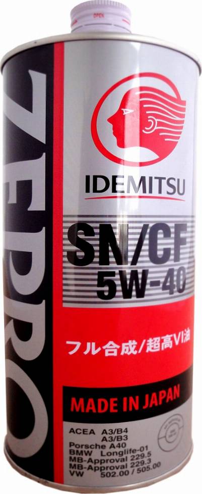 Idemitsu 1849-001 - Масло моторное 5W40 IDEMITSU 1л синтетика Zepro Euro Spec SN/CF (Япония) autosila-amz.com