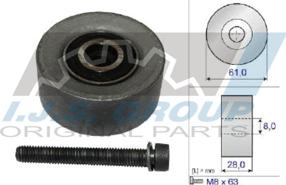 IJS GROUP 93-1347 - Направляющий ролик, зубчатый ремень ГРМ autosila-amz.com