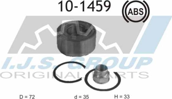 IJS GROUP 10-1459 - Комплект подшипника ступицы колеса autosila-amz.com