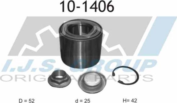 IJS GROUP 10-1406 - Комплект подшипника ступицы колеса autosila-amz.com