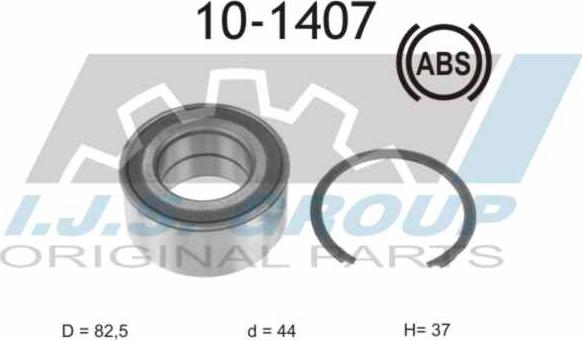 IJS GROUP 10-1407 - Комплект подшипника ступицы колеса autosila-amz.com