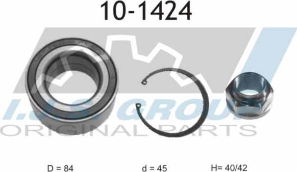 IJS GROUP 10-1424 - к-кт подшипника ступицы пер.!\ Honda Accord 1.6-3.0 98-01/Civic 2.0 01>/CR-V 2.0 95> autosila-amz.com