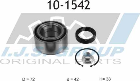 IJS GROUP 10-1542 - Комплект подшипника ступицы колеса autosila-amz.com