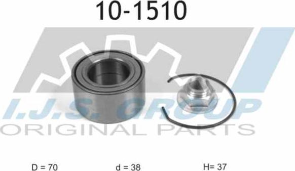 IJS GROUP 10-1510 - Комплект подшипника ступицы колеса autosila-amz.com