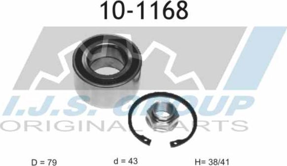 IJS GROUP 10-1168 - Комплект подшипника ступицы колеса autosila-amz.com