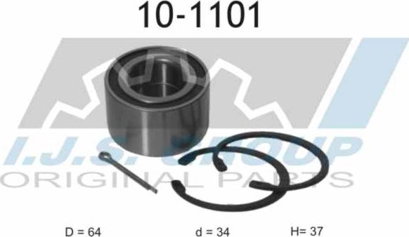 IJS GROUP 10-1101 - Комплект подшипника ступицы колеса autosila-amz.com