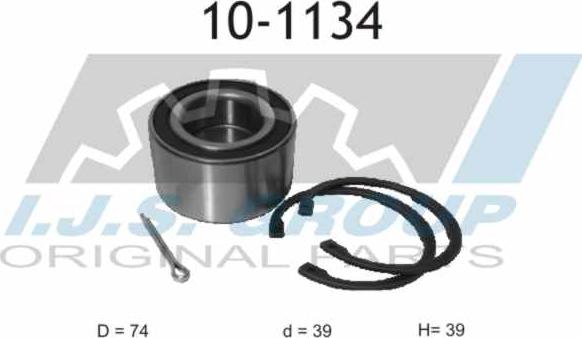 IJS GROUP 10-1134 - Комплект подшипника ступицы колеса autosila-amz.com