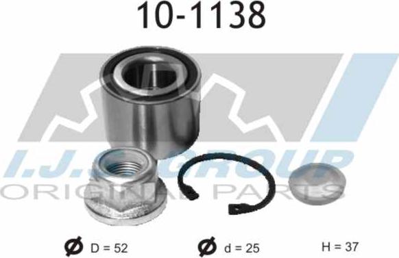 IJS GROUP 10-1138 - Комплект подшипника ступицы колеса autosila-amz.com