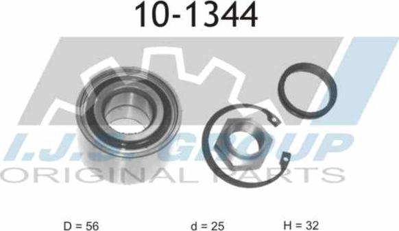 IJS GROUP 10-1344 - Комплект подшипника ступицы колеса autosila-amz.com