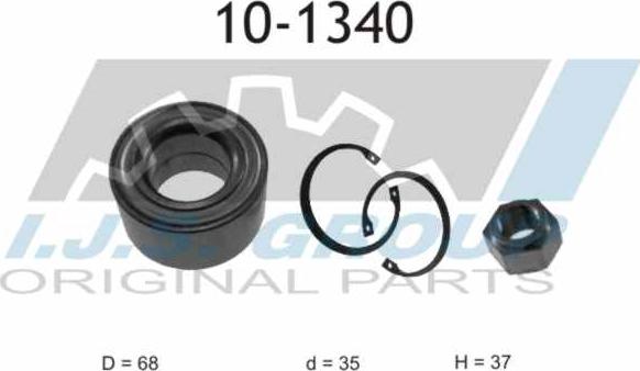 IJS GROUP 10-1340 - Комплект подшипника ступицы колеса autosila-amz.com