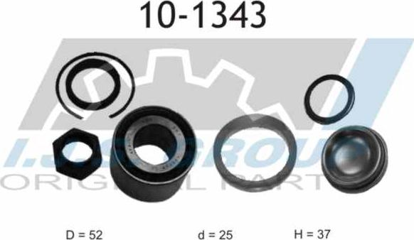 IJS GROUP 10-1343 - Комплект подшипника ступицы колеса autosila-amz.com