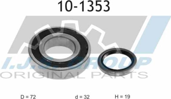 IJS GROUP 10-1353 - Комплект подшипника ступицы колеса autosila-amz.com