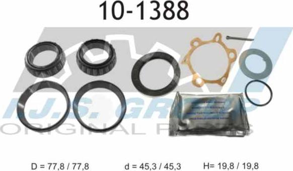 IJS GROUP 10-1388 - Комплект подшипника ступицы колеса autosila-amz.com