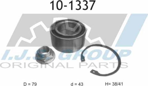 IJS GROUP 10-1337 - Комплект подшипника ступицы колеса autosila-amz.com