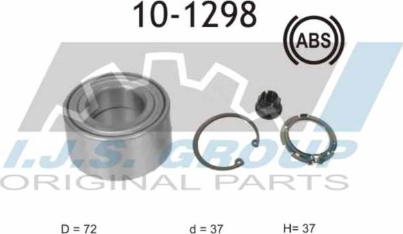 IJS GROUP 10-1298 - Комплект подшипника ступицы колеса autosila-amz.com