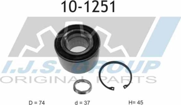 IJS GROUP 10-1251 - Комплект подшипника ступицы колеса autosila-amz.com