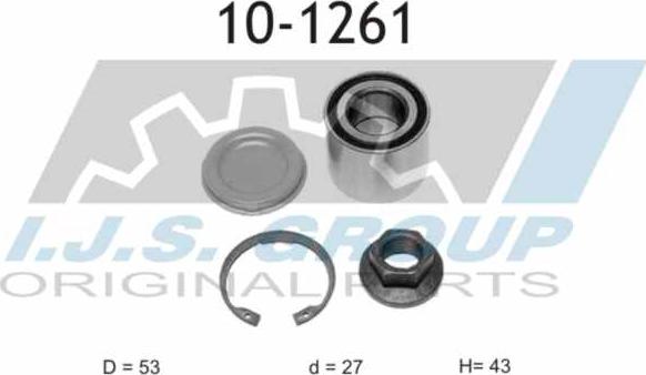 IJS GROUP 10-1261 - Комплект подшипника ступицы колеса autosila-amz.com