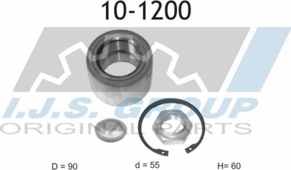 IJS GROUP 10-1200 - Комплект подшипника ступицы колеса autosila-amz.com