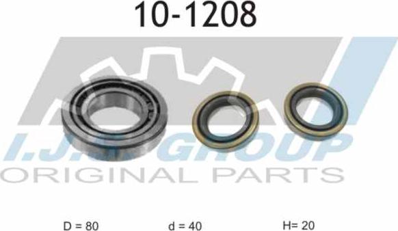 IJS GROUP 10-1208 - Комплект подшипника ступицы колеса autosila-amz.com