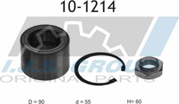 IJS GROUP 10-1214 - Комплект подшипника ступицы колеса autosila-amz.com