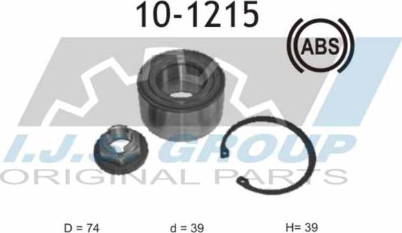 IJS GROUP 10-1215 - Комплект подшипника ступицы колеса autosila-amz.com